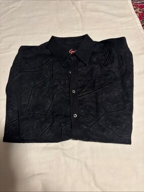Robert Graham Black Textured Long-Sleeve Button Shirt